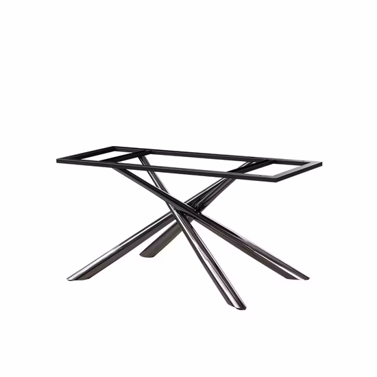 Mesa de comedor de acero con recubrimiento en polvo, muebles de comedor para el hogar, gran oferta, China