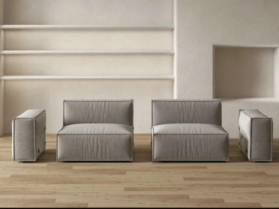 Sofá seccional modular de cuero de tela de terciopelo de estilo italiano moderno, conjunto de sofás en forma de U, muebles de salón para el hogar y el Hotel